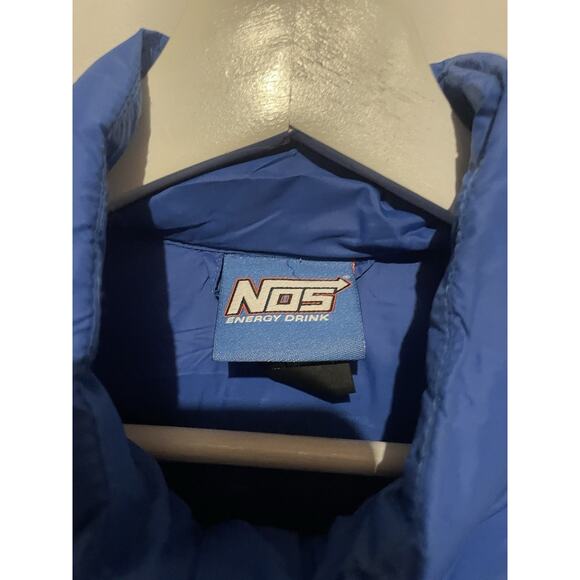 NOS Monster Energy Drink Light Women’s Quilted Puffer Jacket Size Medium Blue - Picture 6 of 7